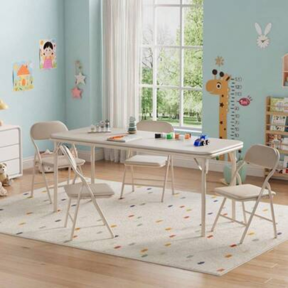 Art Craft Toddler - Kinder-Aktivitätstisch-Set, klappbarer Spieltisch mit dicker PU-Lederplatte,