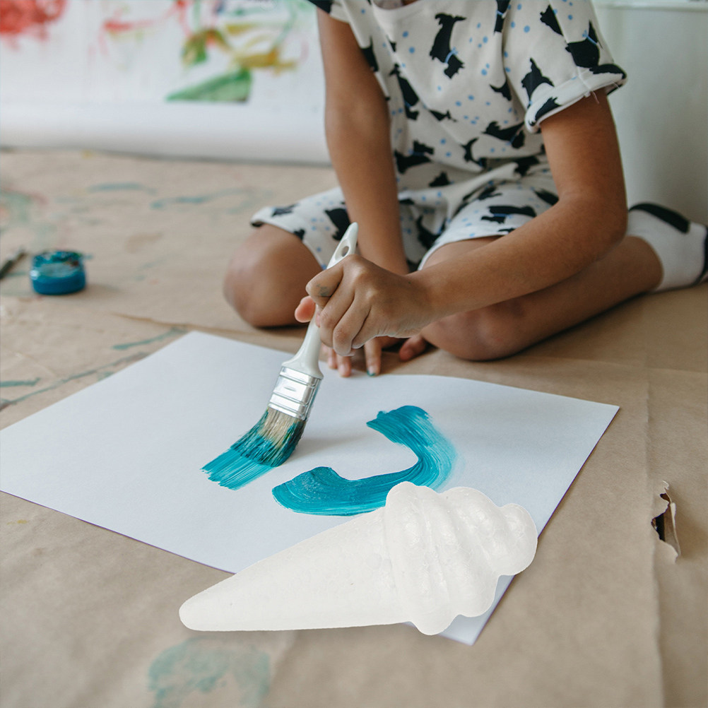 Art Craft Kids - 8 Stück Unfertige Eiscreme-Schaumstoffmodelle mit Weicher