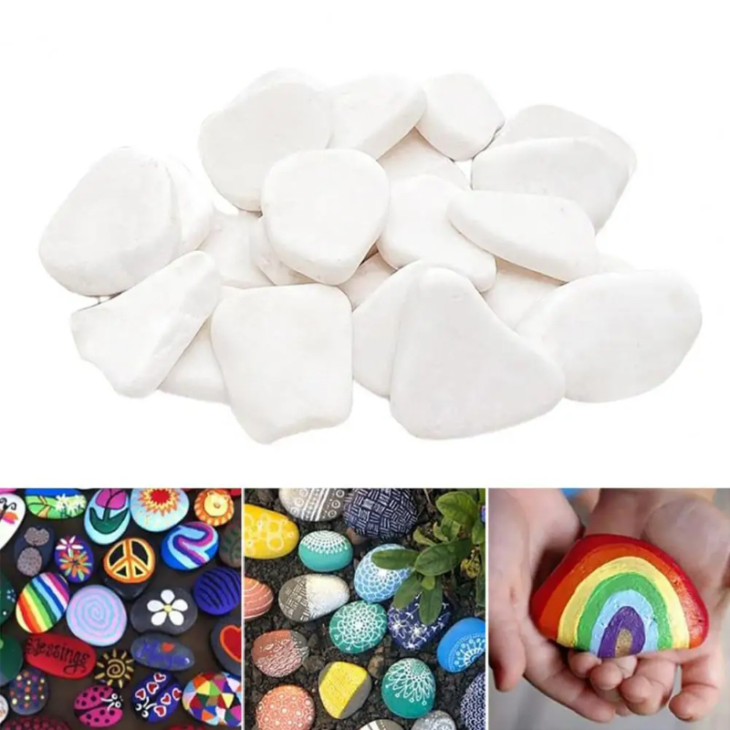 Art Craft Shop - Bestseller DIY Steinmalerei-Set Großpackung Glatte Weiße