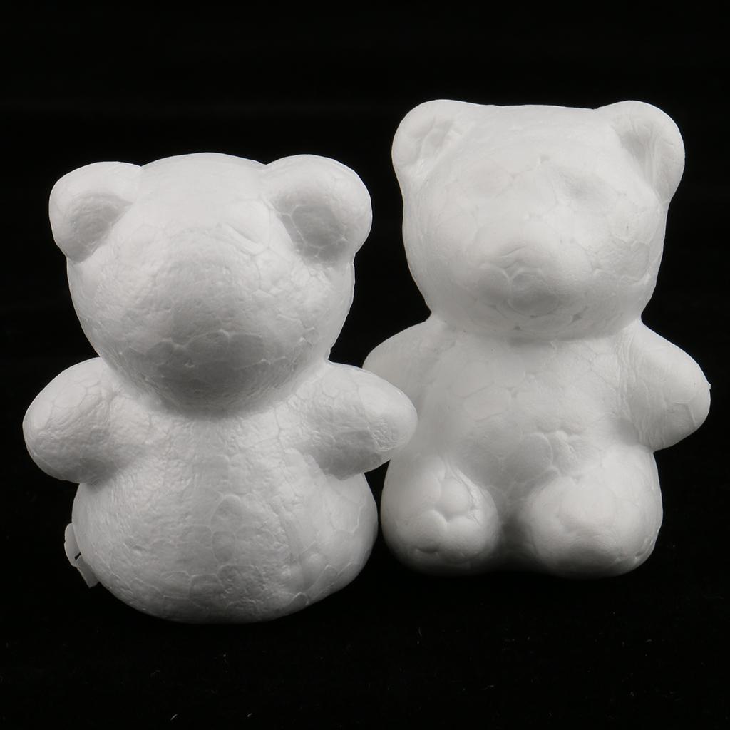 Art Craft Kids - Schaumstoff-Bären-Ornamente, bemaltes Bastelset, Polystyrol-Schaum für Kunstmodellierung,