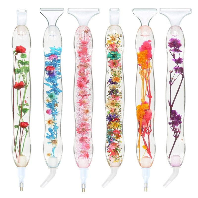 Art Craft Shop - 1 Set Blumendesign Harz 5D Diamant-Malstift,
