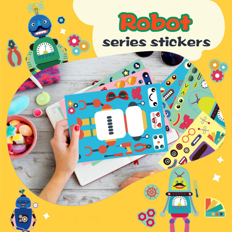 Montieren Sie Roboteraufkleber – Art Craft Toddler Bewertung und Preis