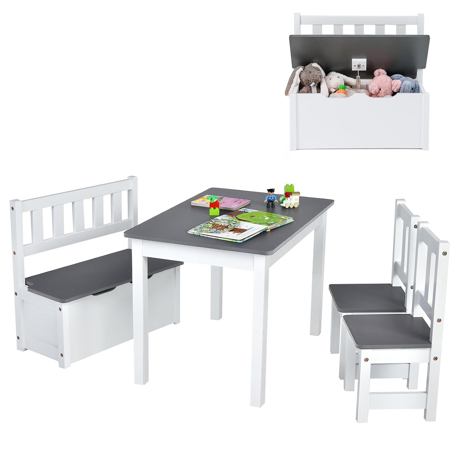 Holztisch- und Stuhlset für Ki – Art Craft Toddler Bewertung und Preis