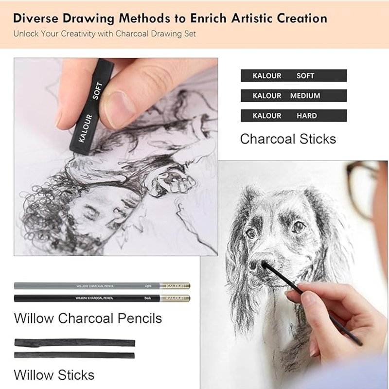 Kalour PDAS Kohle-Skizzen-Kuns – Sketching Charcoal Set Bewertung und Preis
