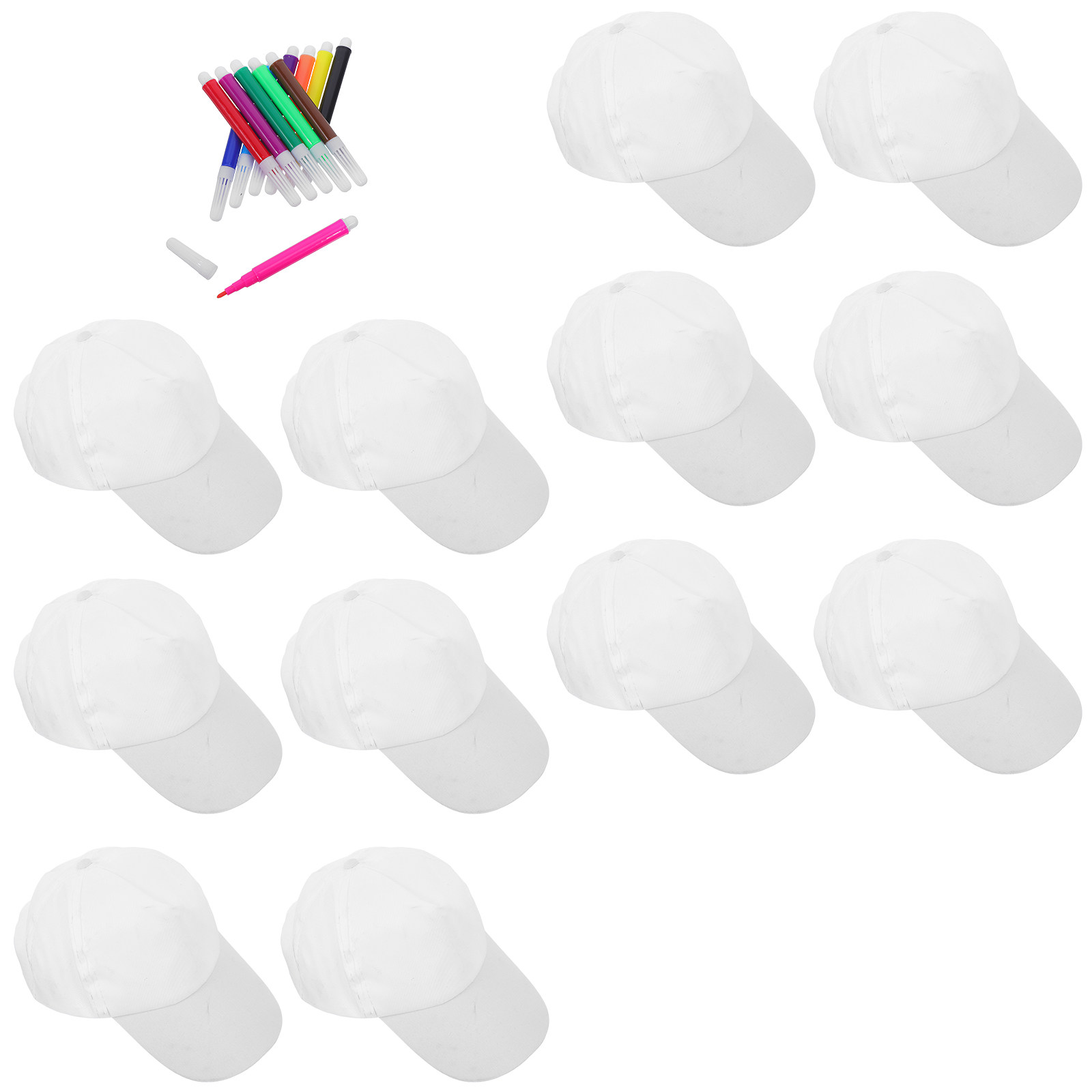 1 Set Weiße Baseballkappen für – Art Craft Kids Bewertung und Preis