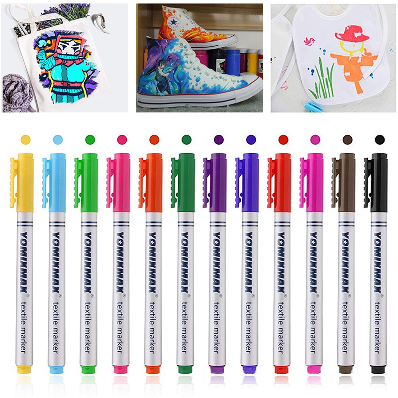 12 Farben Stoffmalstift-Set fü – Art Craft Stationery Bewertung und Preis