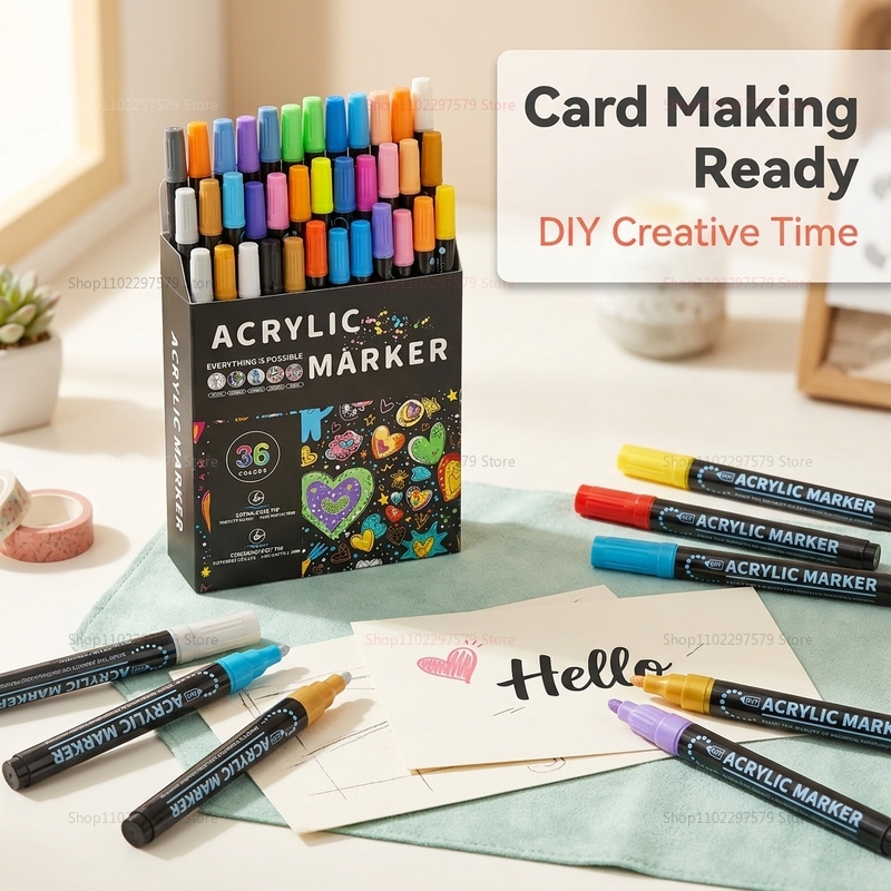 Doppelseitiges Acryl-Farbmarke – Art Craft Stationery Bewertung und Preis